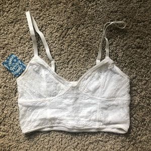 Lace Crop Bra (long line) by Intimately at FP